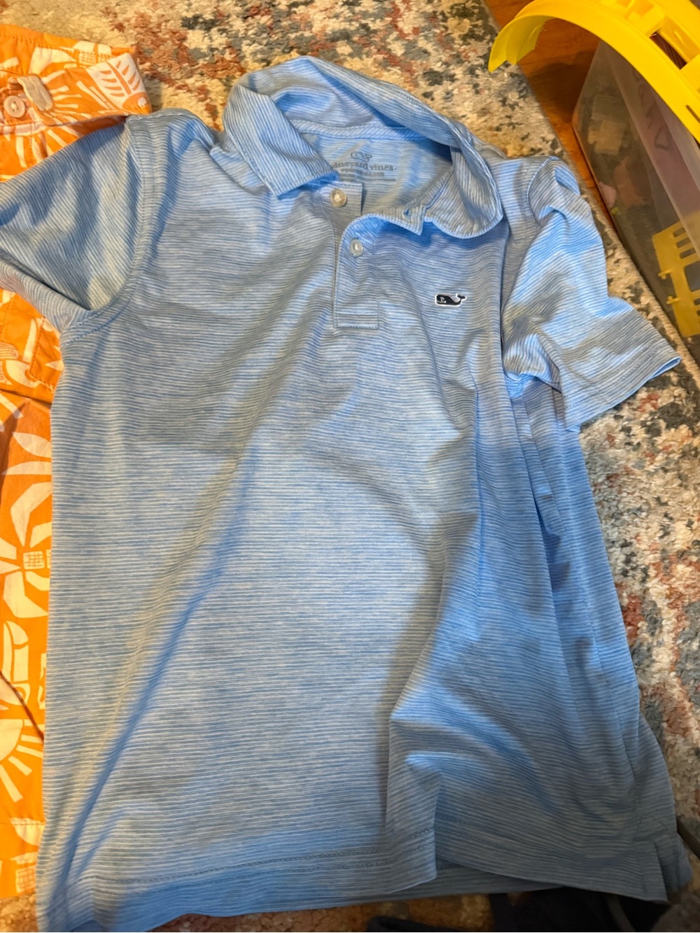 Vineyard Vines Men's Sky Blue Micro-Striped Polo